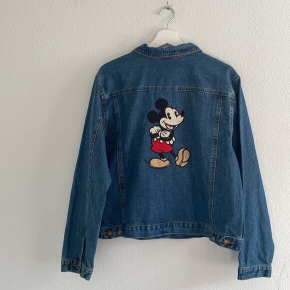 Vintage Disney Embroidered Denim Jean Jacket - Picture 1 of 10